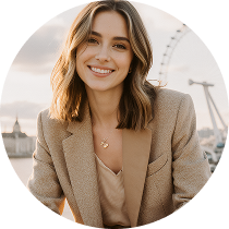 Emma — smiling woman in beige coat, Sydney, Australia